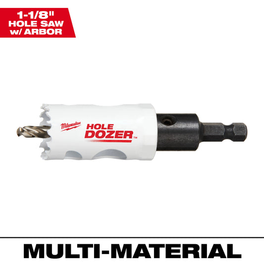 Milwaukee HOLE DOZER 49-56-9663 Hole Saw, 1-1/8 in Dia, 1-5/8 in D Cutting, Bi-Metal/8% Cobalt Cutting Edge