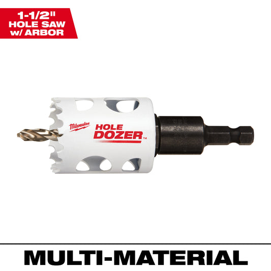 Milwaukee HOLE DOZER 49-56-9665 Hole Saw, 1-1/2 in Dia, 1-5/8 in D Cutting, Bi-Metal/8% Cobalt Cutting Edge