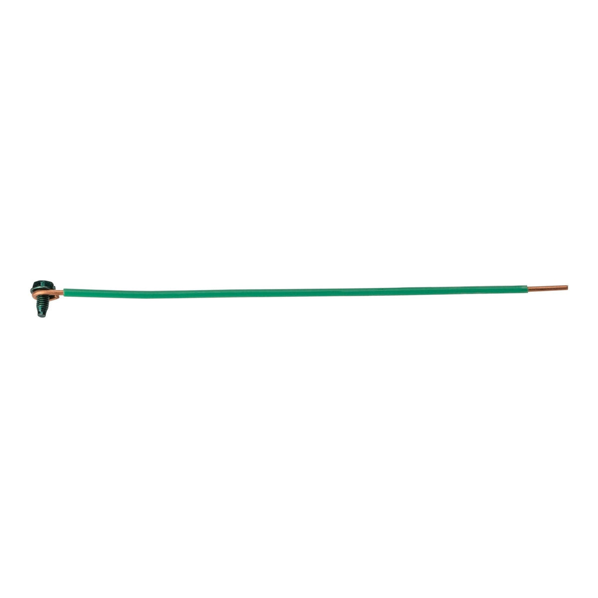 NSI Industries® PG12C-8 Grounding Pigtail, 8 in, 12 AWG Solid Copper, With Ground Screw