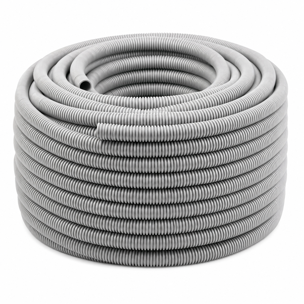 Tubería Conduit Flexible de PVC, Tamaño Comercial de 1/2 pulg., Gris
