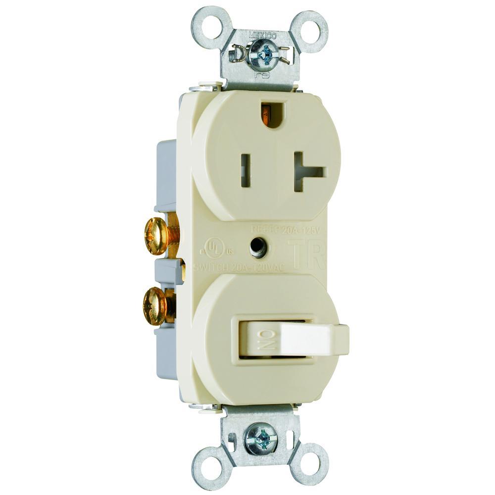 671TRI Duplex Tamper-Resistant Decorator Receptacle, 125 V 15 A, Ivory