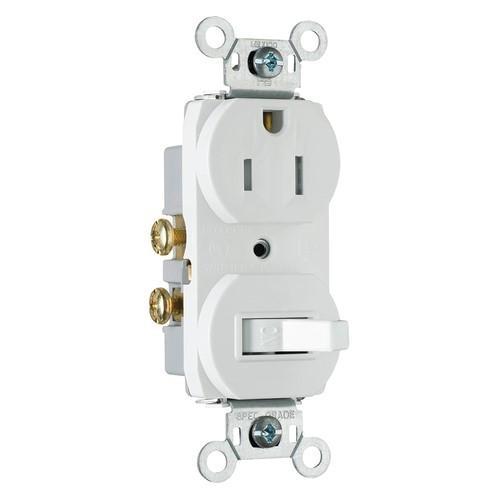 671TRW Duplex Tamper-Resistant Decorator Receptacle, 125 V 15 A, White