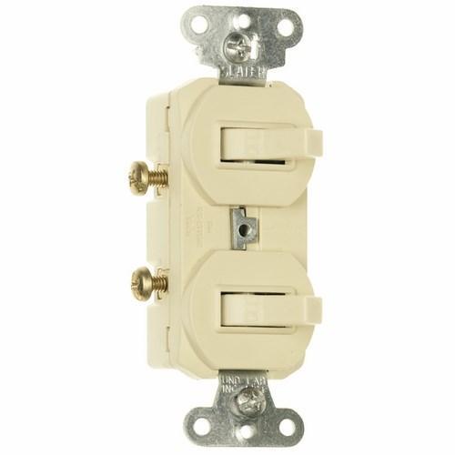 690-IG Double Grounding Combination Switch, 15 A, 120/277 VAC, 2 Poles