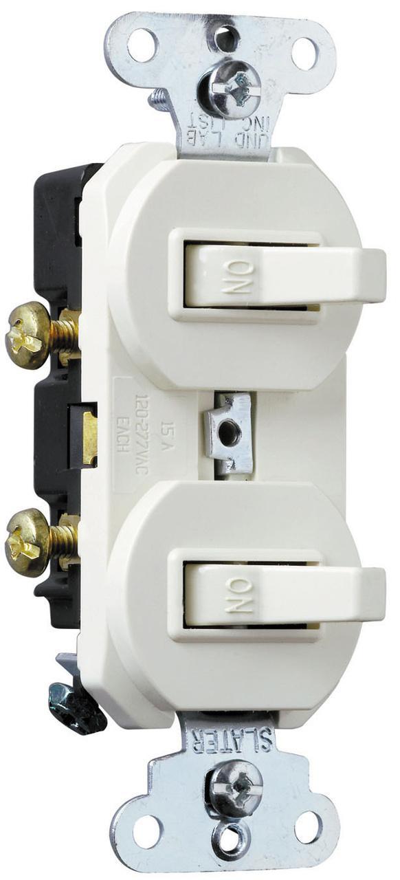 690-WG Double Grounding Combination Switch, 15 A, 120/277 VAC, 1 Pole