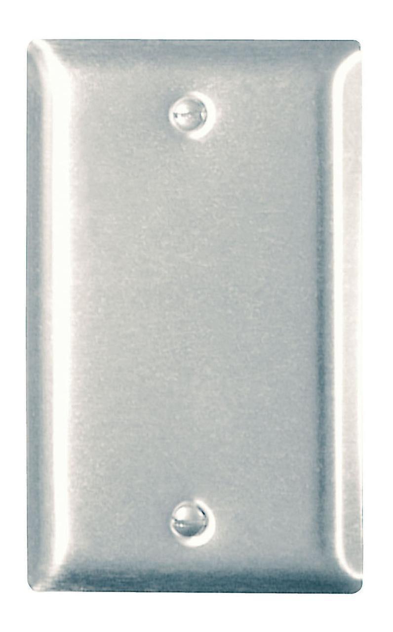 SS13 Standard Blank Wall Plate, 2 Gangs, 7.8 in, 302 Stainless Steel