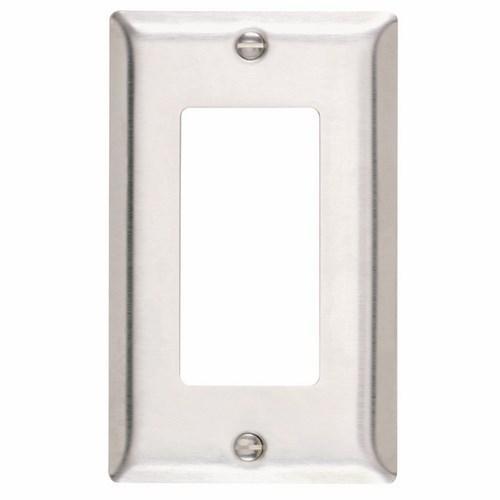 SS26 Standard Wall Plate, 1 Gangs, 2-3/4 in W x 7.8 in H, 302 Stainless Steel