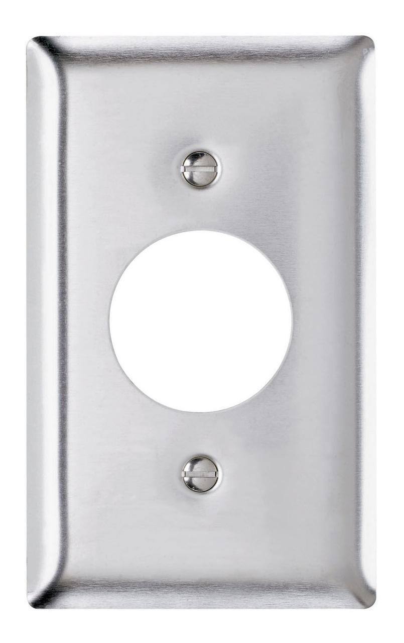 SS7 Standard Receptacle Wall Plate, 1 Gangs, 7.8 in, 302 Stainless Steel