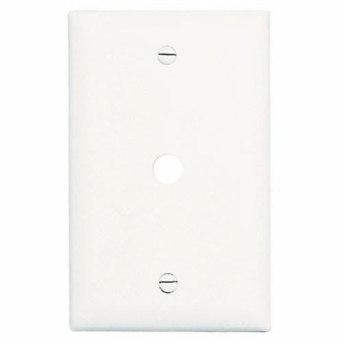 TP11-W Standard Vertical Phone Wallplate, 1 Gangs, 4.7 in L, Thermoplastic, Wall Mount