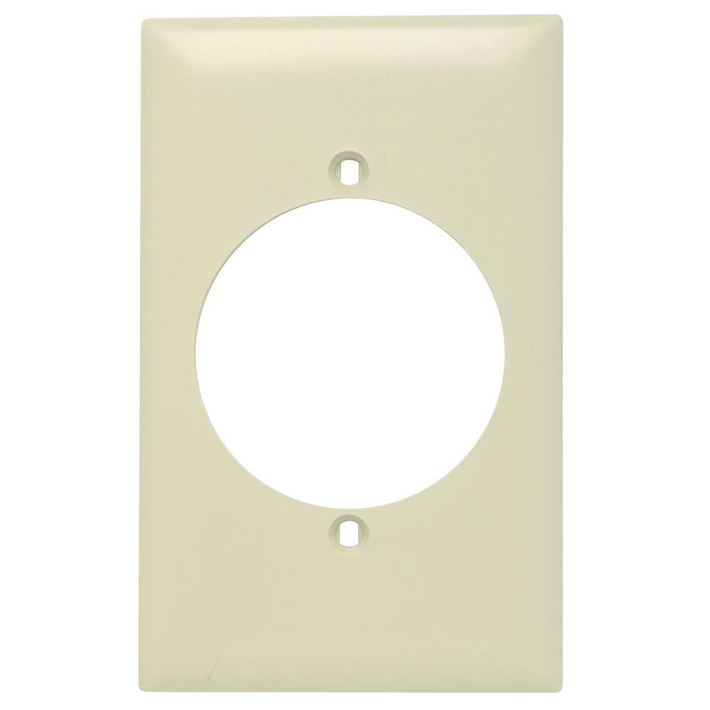 TradeMaster TP724I Standard Wall Plate, 1 Gangs, 2-3/4 in W x 5 in H, Thermoplastic, Ivory