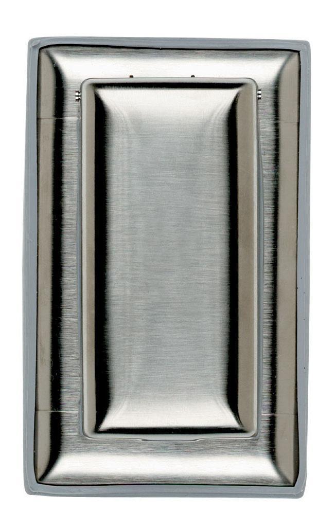 WP8 Dustproof Wall Plate Cover, 1 Gangs, 2-3/4 in W x 4-1/2 in H, Stainless Steel, Silver