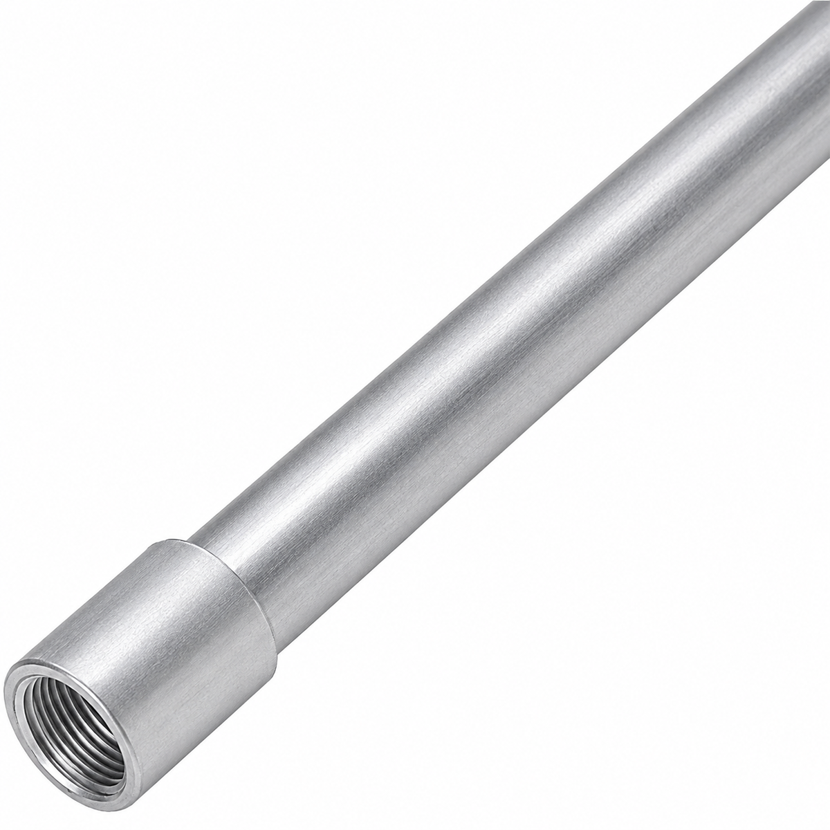 Rigid Aluminum Conduit, 2 in. Trade Size, 10 ft., Threaded with Coupling