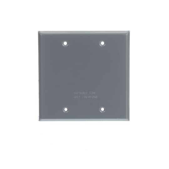 2CCB Blank Weatherproof Receptacle Cover, Steel