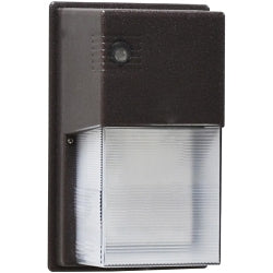 65-062 Utility LED Wallpack Fixture With Photocell, (1) LED Lamp, 120 VAC, Bronze Housing
