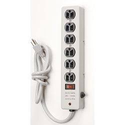 91-222 Professional Surge Strip, 125 VAC, 15 A, 6 Outlets, 4 ft L Cord