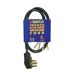 93-5033 SRDT Round Replacement Range Cord, 125 to 250 VAC, 4 ft L Cord, 6/2 to 8/2 AWG Conductor