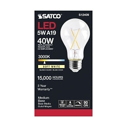 S12409 5 W A19 LED, 930 lm, E26 Medium Base, Clear
