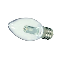 S9156 LED Specialty Lamp, 0.5 W, 15 W Incandescent Equivalent, E12 Candelabra Lamp Base, C7 Shape, 120 VAC
