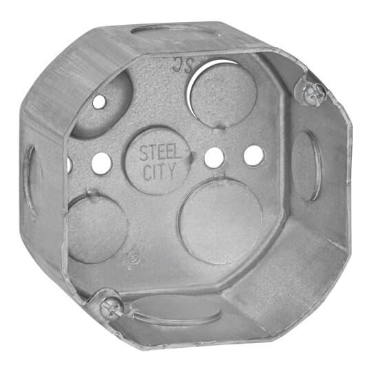 541711234-25R Drawn Style Box With Knockout, Steel, 22.5 cu-in Capacity, 1 Outlets, 2-1/8 in D