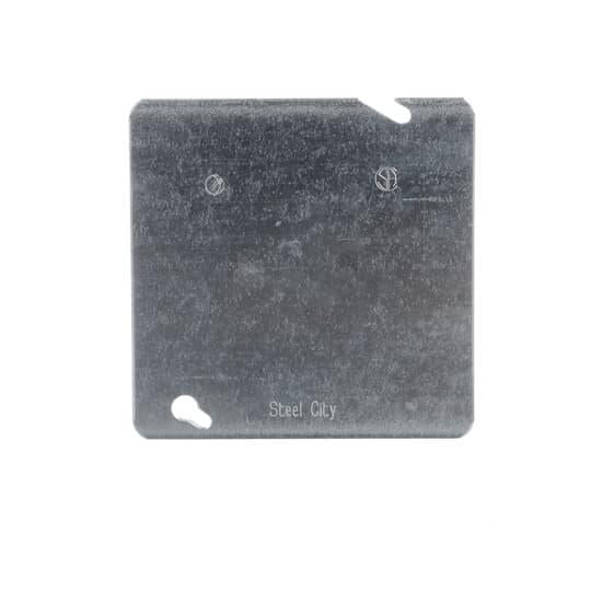 72-C-1 Outlet Box Cover, 4-11/16 in L x 4-11/16 in W, Blank/Flat Cover, Steel