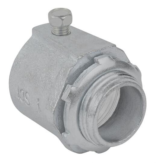 HC-103 Non-Insulated Set Screw Connector, 1 in Trade, For Use With IMC/Rigid Conduits, Steel, Zinc Plated