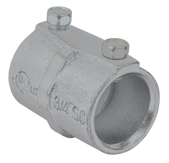 HK-102 Set Screw Coupling, 3/4 in, For Use With IMC/Rigid Conduits, Steel, Zinc Plated