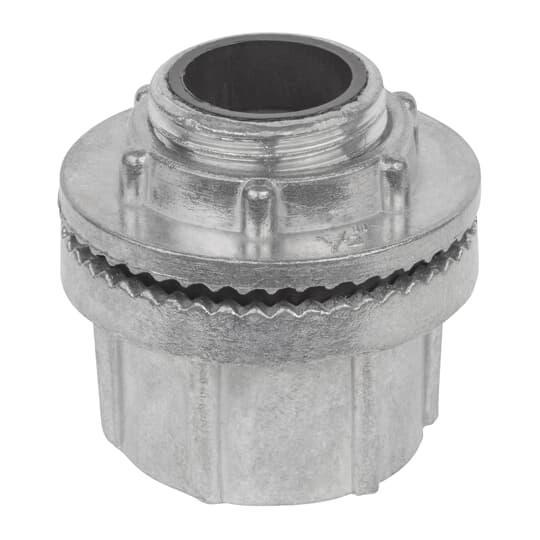 HUB075-SC Commercial Standard Conduit Hub With Flame Retardant Insulated Throat and Nitrile Rubber Sealing Ring, 3/4 in, Zinc, Natural