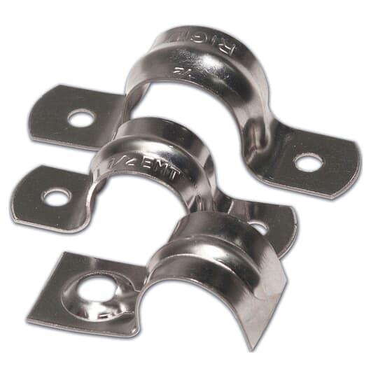 TS-104 1-Hole Snap Strap, 1-1/4 in, For Use With EMT Conduit, Steel, Zinc Plated