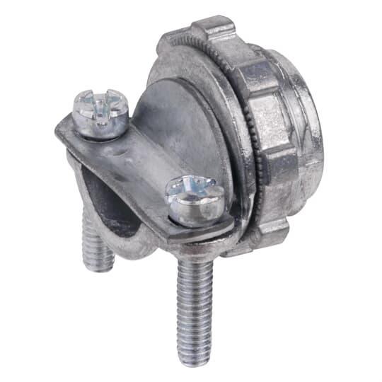 XC-280 Clamp Type Cable Connector, 3/8 in Trade, 1/2 in Knockout, 0.18 to 0.64 in Cable Openings, Die Cast Zinc