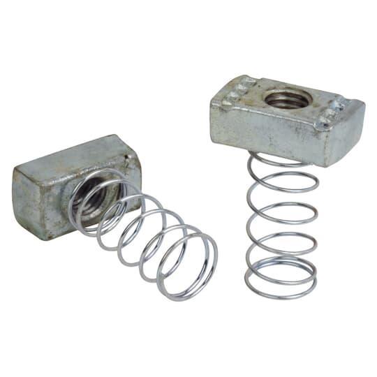 A100-5/8 100 Regular Spring Nut, 5/8-11 UNC Thread, For Use With A and C Series Channel and Insert, Steel