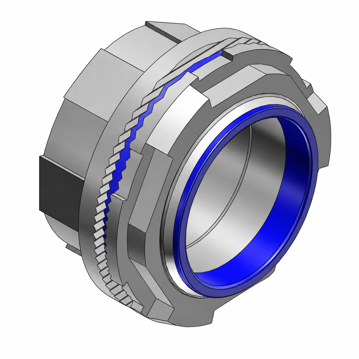 T&B® H100A Hub Connector With Thermoplastic Insulated Throat, 1 in, For Use With Rigid/IMC Conduits, Aluminum
