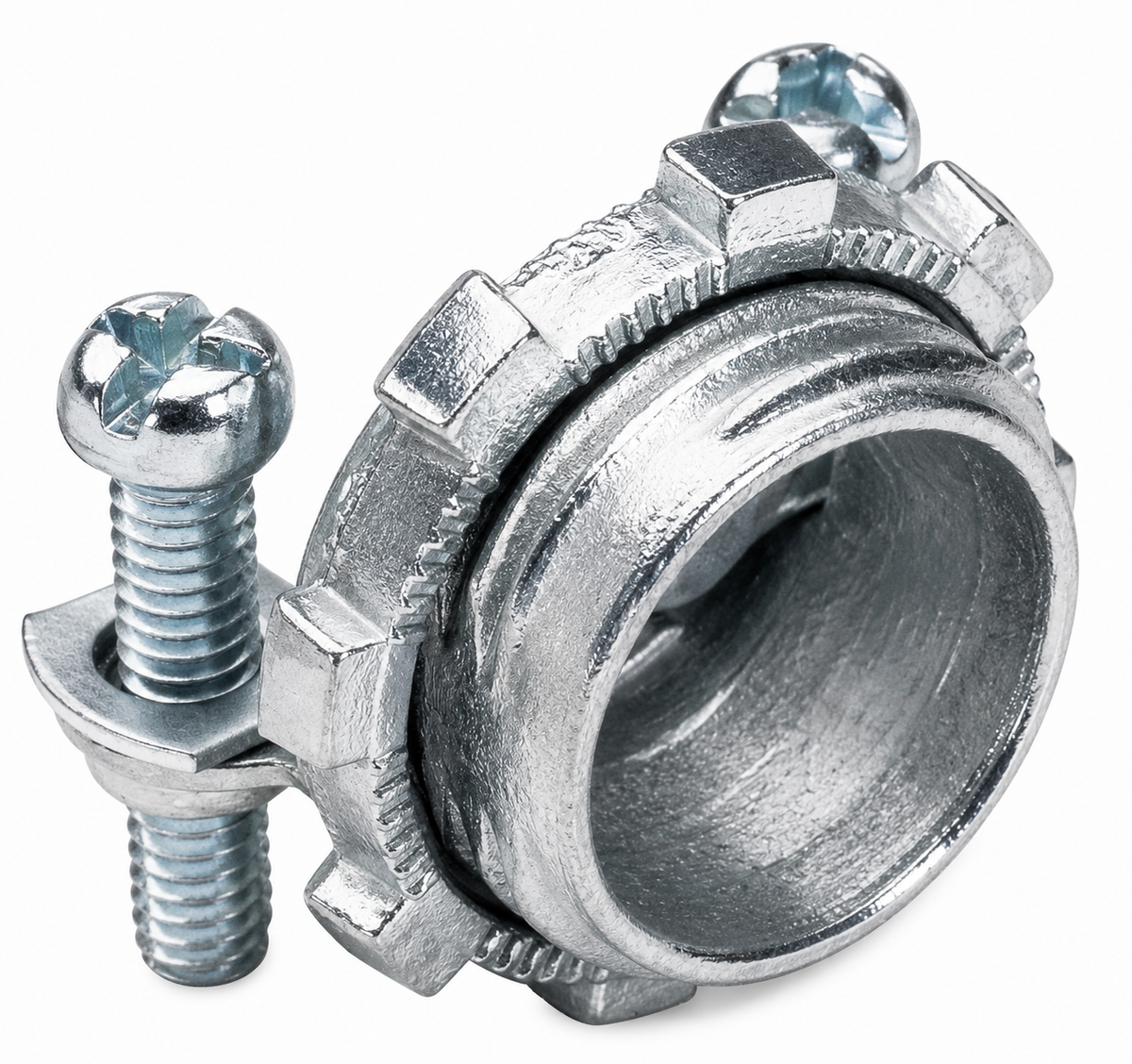 Southwire - Topaz® 120 Non-Watertight Cable Clamp Connector With (2) Screws, 3/8 in Trade, 0.3 to 0.56 in Cable Openings, Die Cast Zinc
