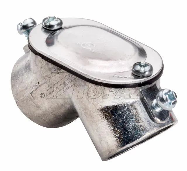 Southwire - Topaz® 351SS Pull Elbow With Gasket and Setscrew, 1/2 in Trade, 90 deg, Die Cast Zinc