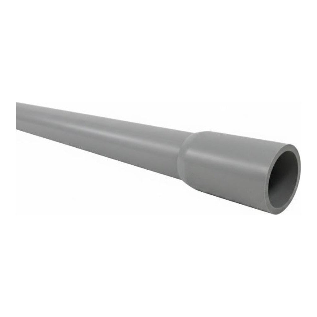 4 in. PVC Electrical Conduit, Gray, Schedule 40, Non-UL, For Direct Burial and Exposed Installations