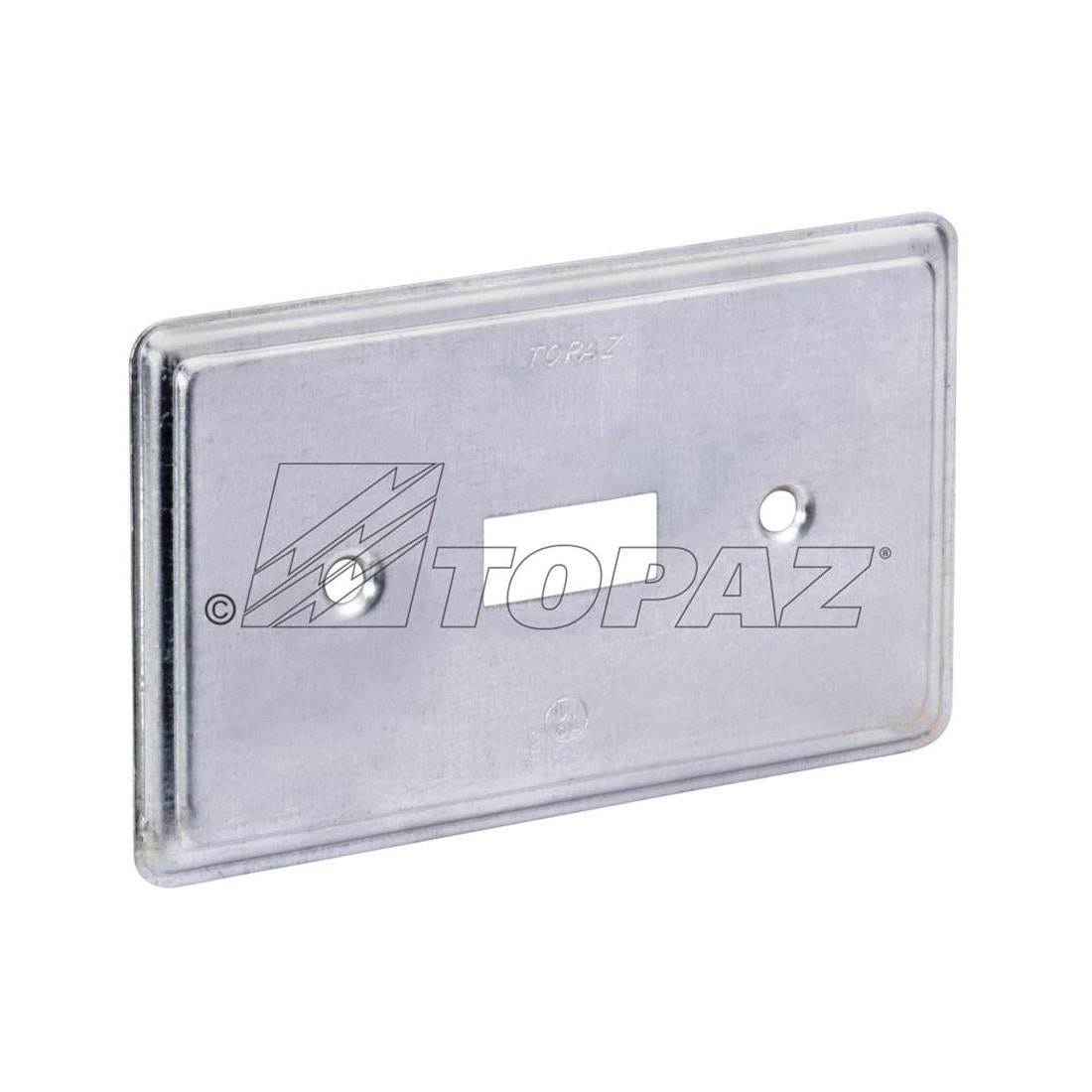 C1153 Flat Handy Box Cover, 4 in L x 2 in W, Toggle Switch Cover, Steel