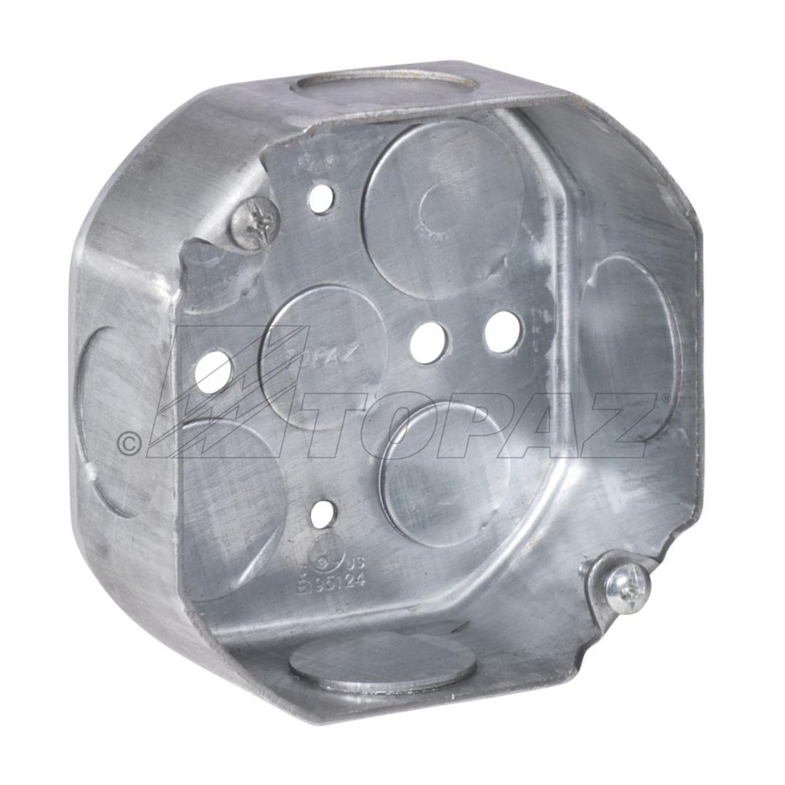 5415134 4" Octagon Box Ko 3/4 1-1/2 Deep Ear 3-1/2 Oc