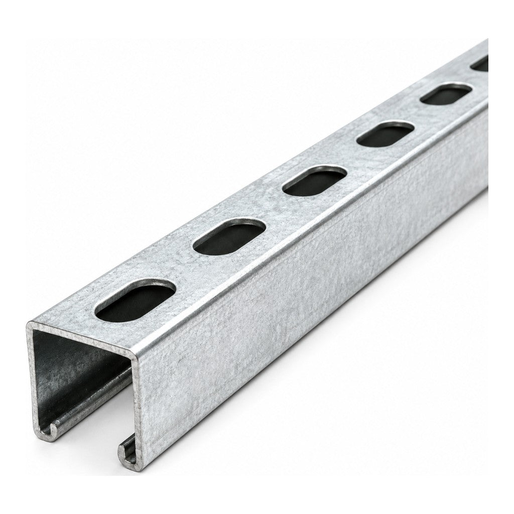 12-Gauge 1-5/8" x 1-5/8" Galvanized Hole Strut Channel, 10 ft