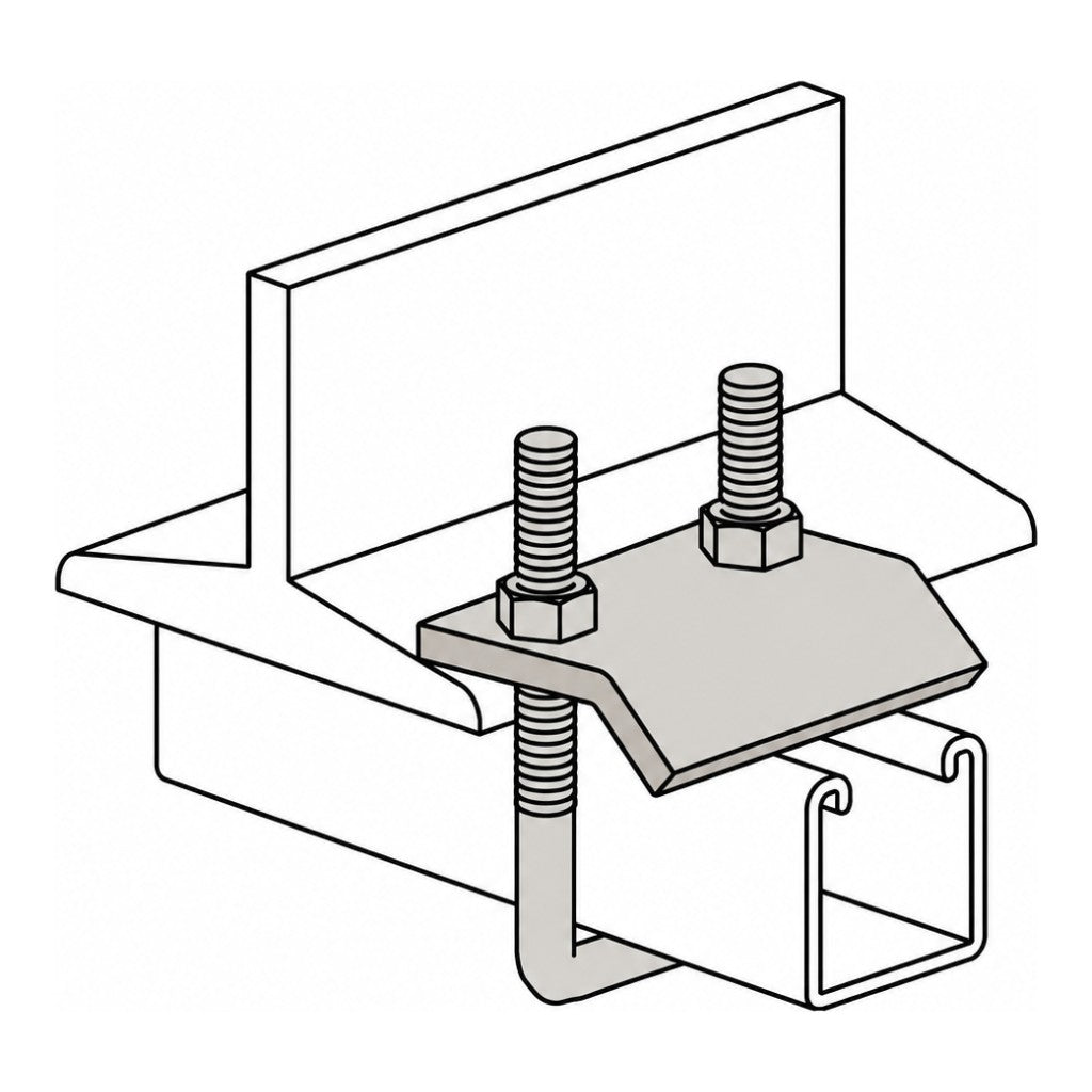 Wesanco W5709EG U-Bolt Beam Clamp, Short, Import (Use in Pairs)