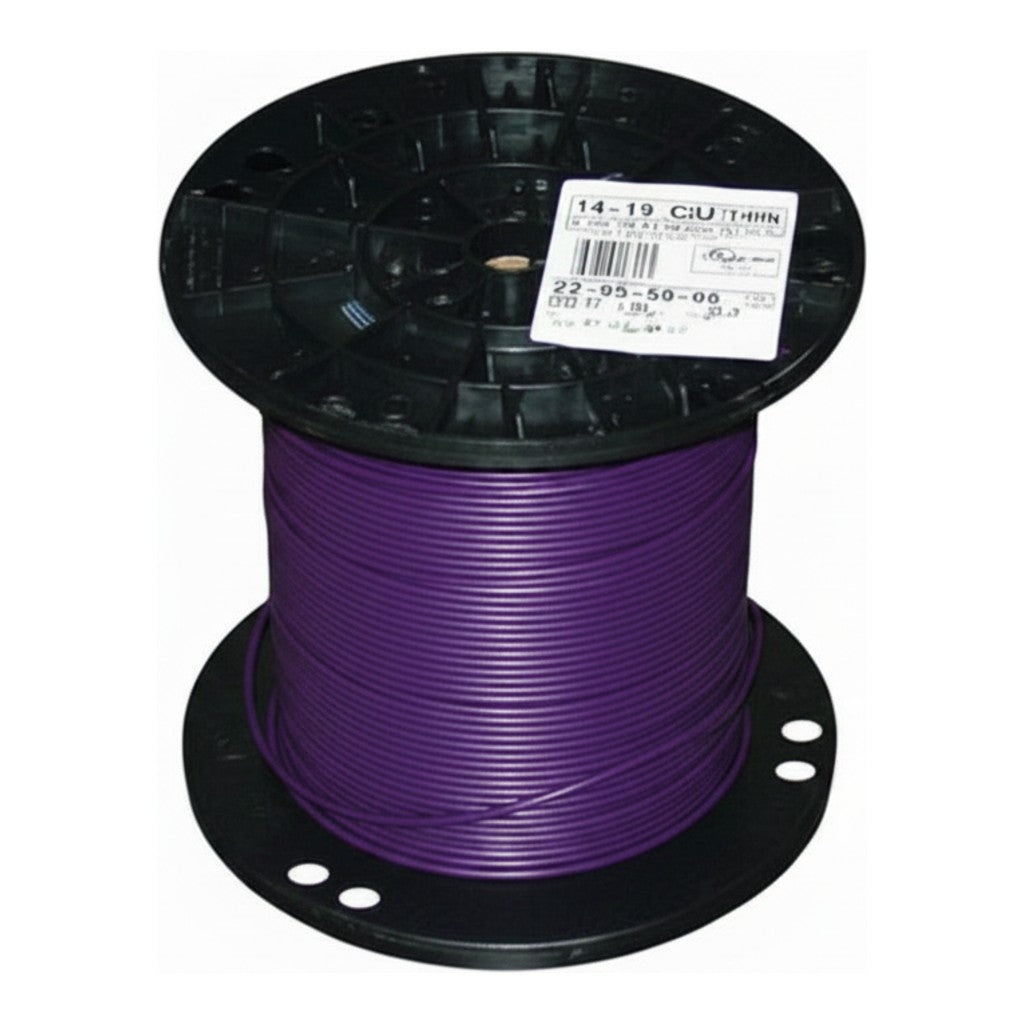 THHN/THWN-2 Building Wire, Single Conductor, 12 AWG, 600V, Purple, 500 ft. Roll