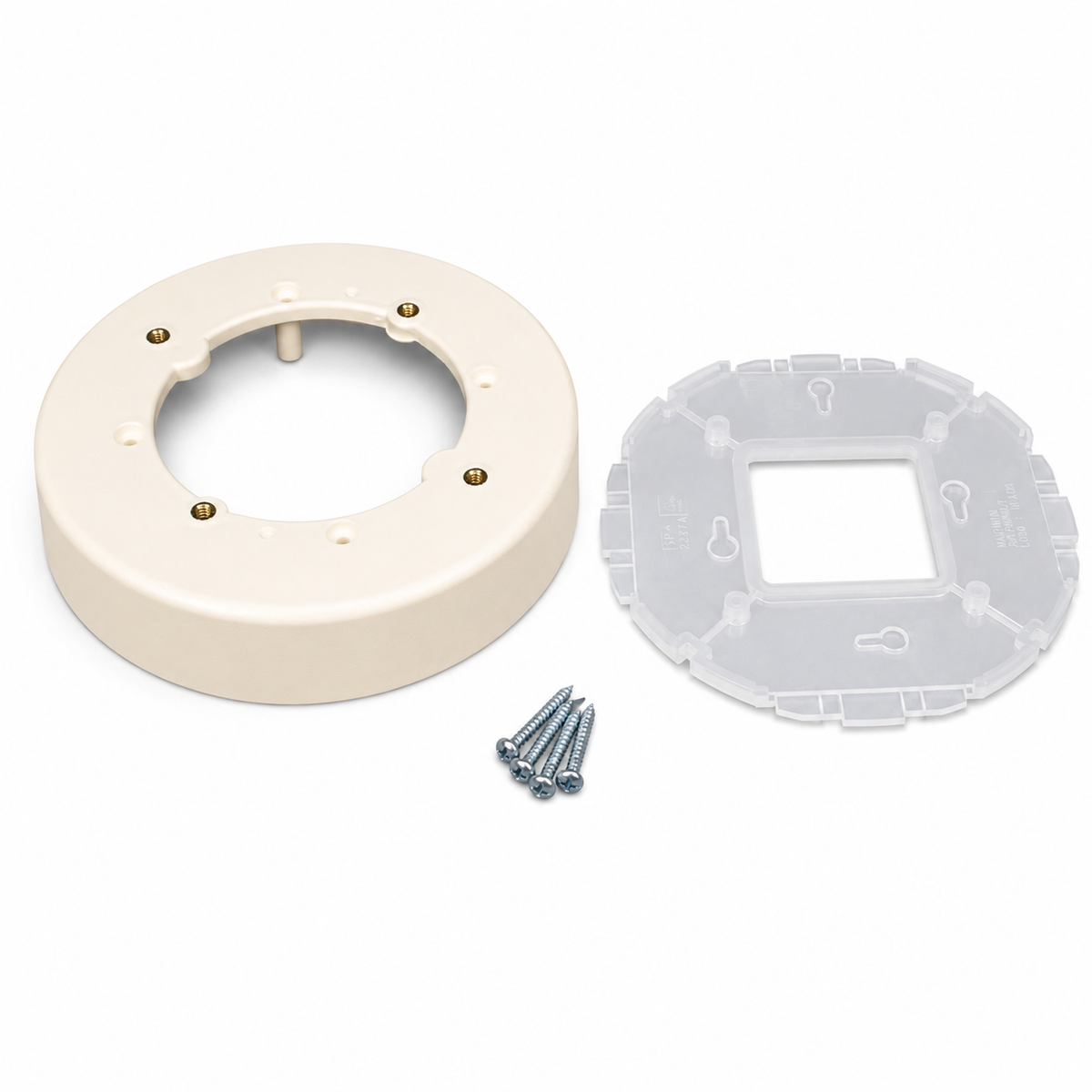 Wiremold® WMD2337A-WH Round Extension Box, 5-1/2 in L x 5-1/2 in W x 1 in H, PVC, White