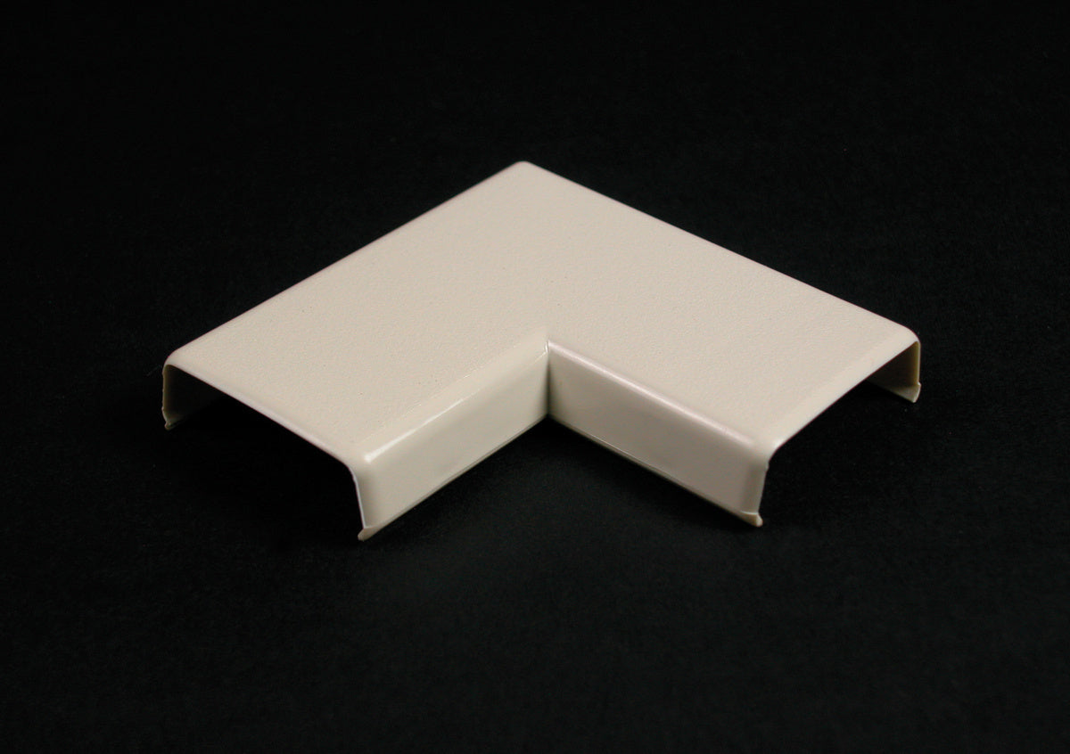 Wiremold® 811-WH 1-Channel Non-Metallic Raceway Elbow, 90 deg Bend, Flat End, PVC, White