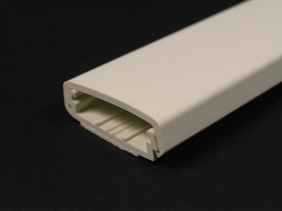 Wiremold® WMD2300BAC Non-Metallic Raceway Base With Cover, 5 ft L x 2-1/4 in W x 11/16 in H, Ivory
