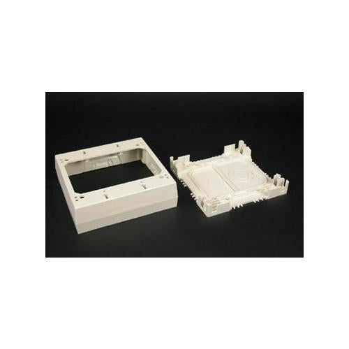 Wiremold® WMD2347-2-WH 2-Gang Non-Metallic Straight Device Box, 4-3/4 in L x 4-7/8 in W x 1-3/8 in H, PVC, White