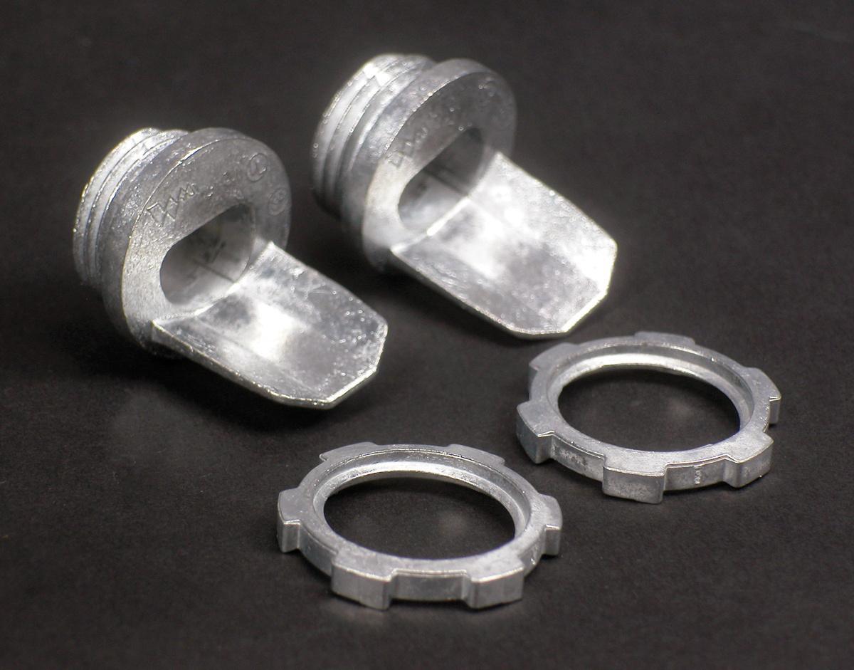 Wiremold® 5781 Male Box Connector, For Use With 500, 700 1-Piece 1-Channel 600 VAC Raceway, Steel, Galvanized