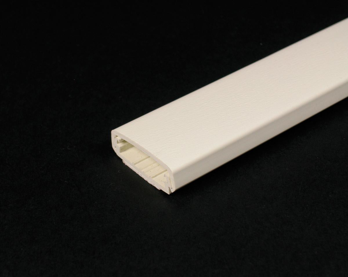 Wiremold® WMD800BAC Non-Metallic Raceway Base, 5 ft L x 1-5/16 in W x 7/16 in H, Ivory