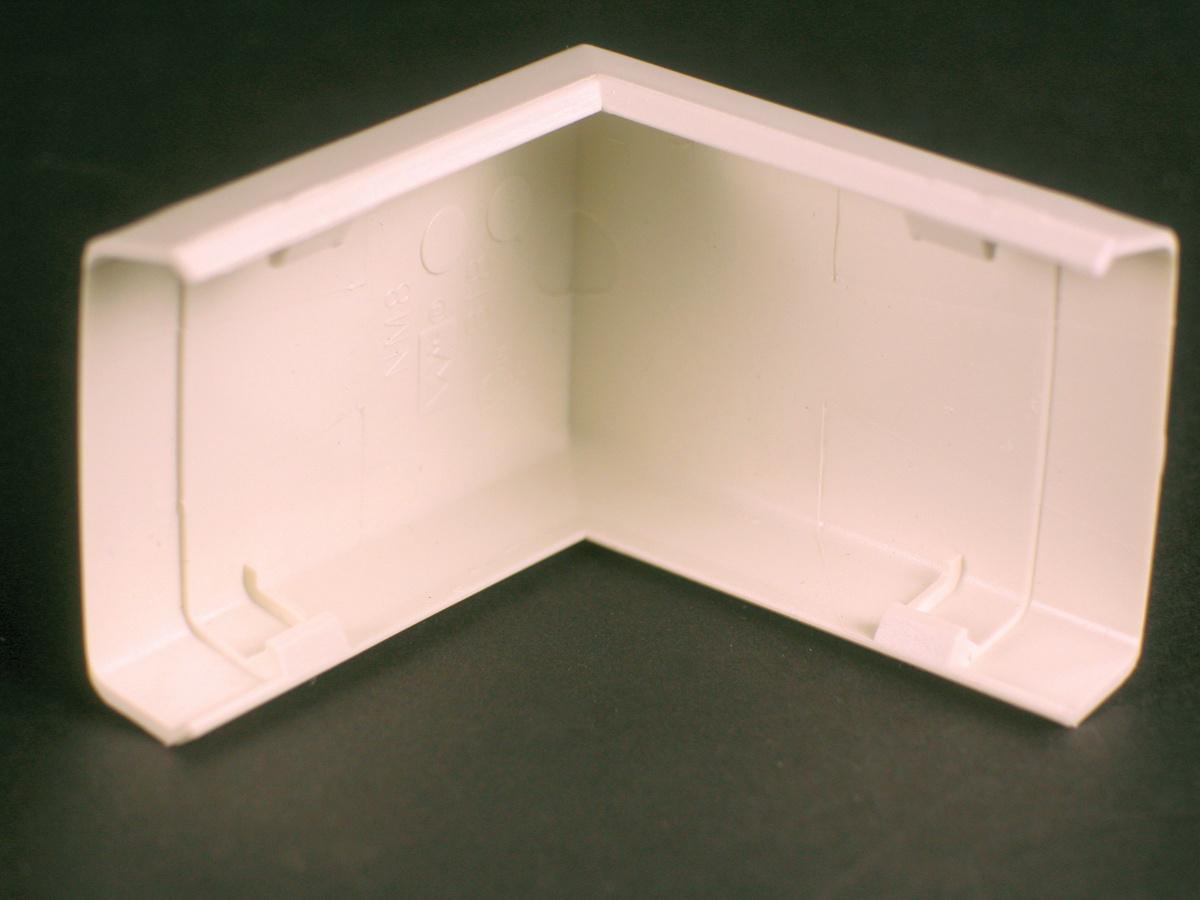 Wiremold® WMD818 External Non-Metallic Raceway Elbow, 90 deg Bend, 7/16 x 1-5/16 in OD, PVC