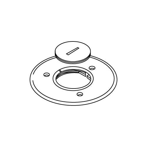 Wiremold® 896CK Ratchet-Pro 880/881 Assembled Communication/Power Cover Plate, 5-1/2 in Dia, Brass