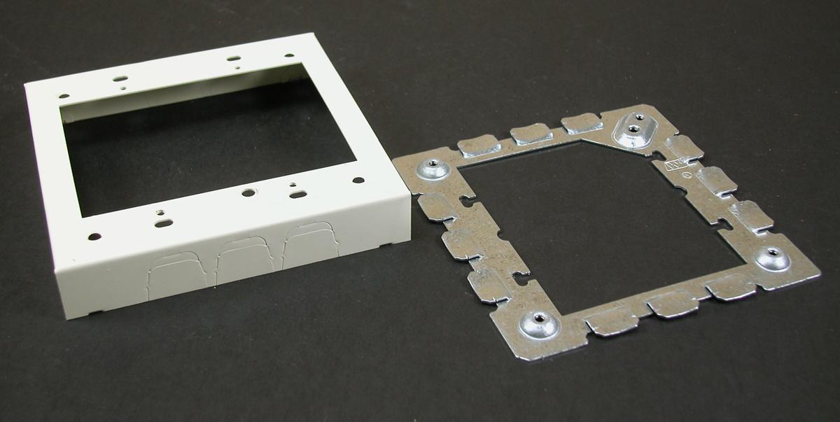 Wiremold® V5751 Extension Box, 4-5/8 in L x 2-7/8 in W x 15/16 in H, Steel, Ivory/White