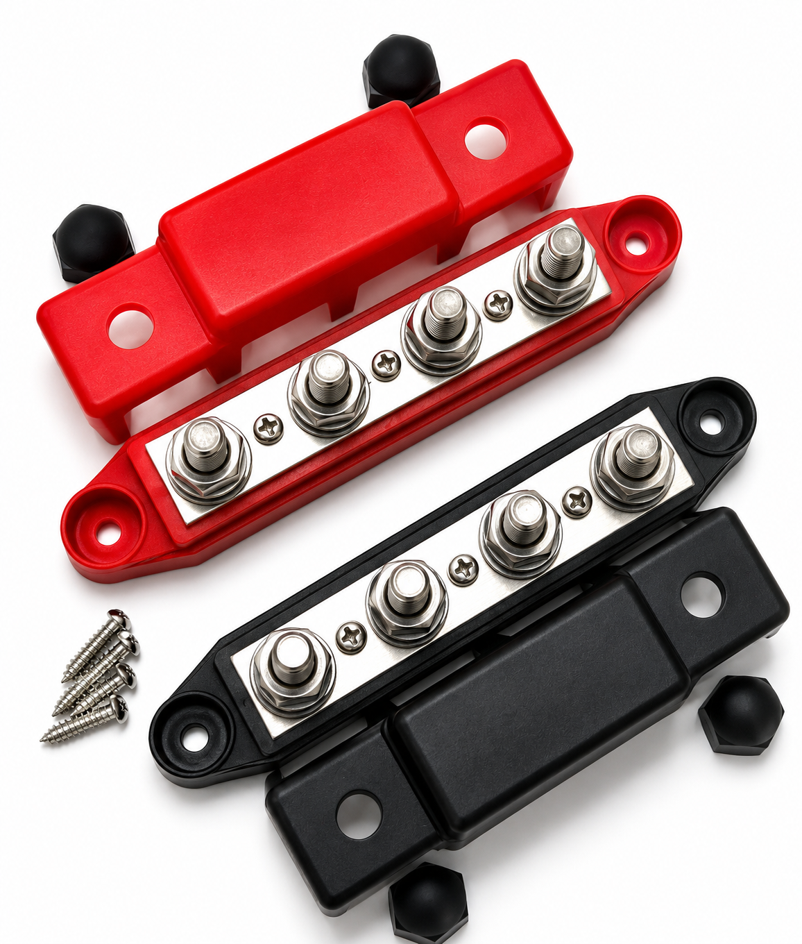 Bus Bar Kit, 300 A, 300V/48 VDC, Red & Black, M10 Screw
