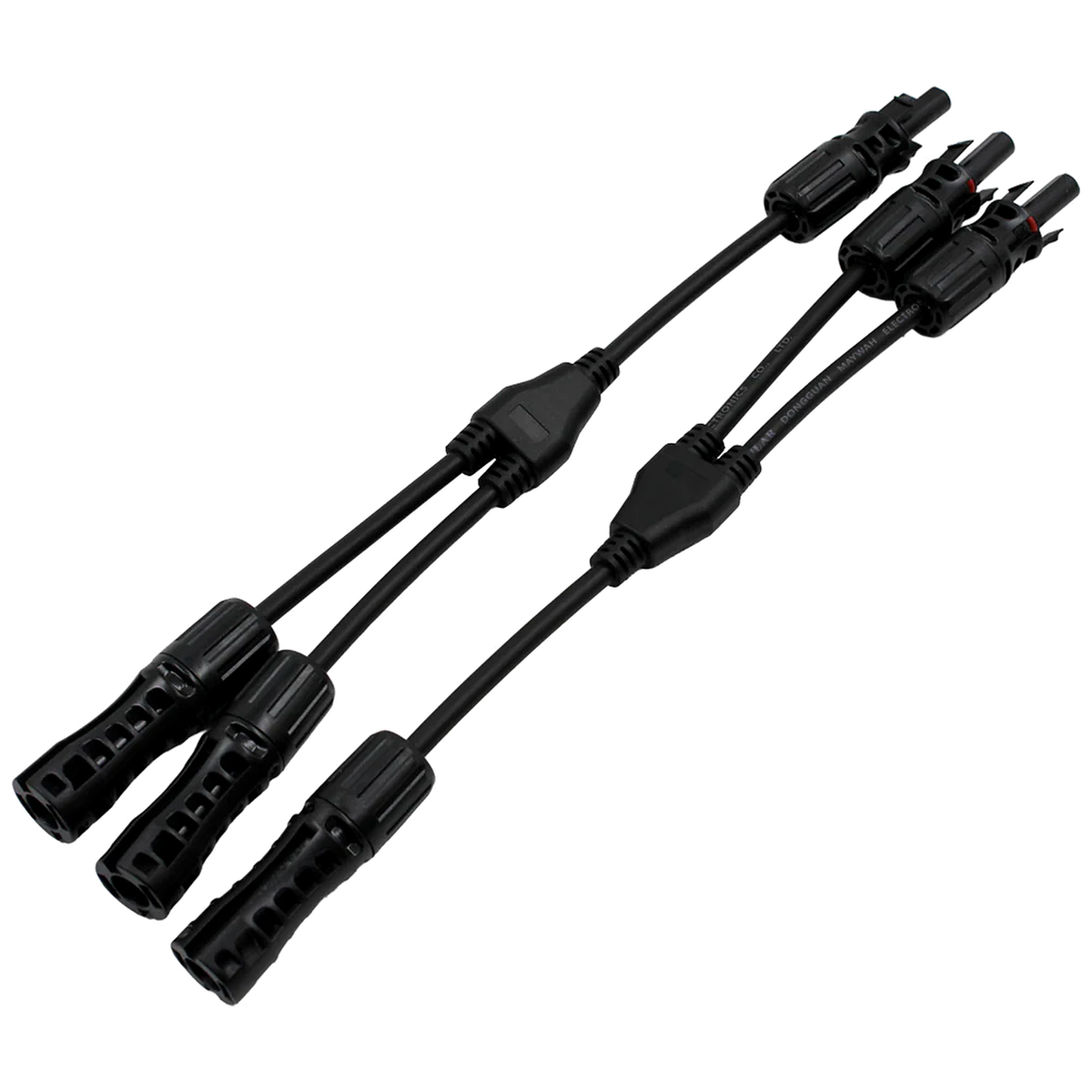 MC4 Y-Branch Solar Connector, 1 to 2, Pair Pack (Male + Female)