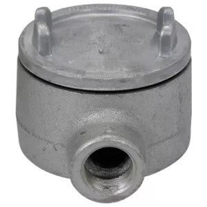 EATON Crouse-Hinds Condulet® GUAC36 SA Type E Shape C Conduit Outlet Box With Cover, 1 in, 3 in Cover Opening, 15.5 cu-in Capacity, Natural